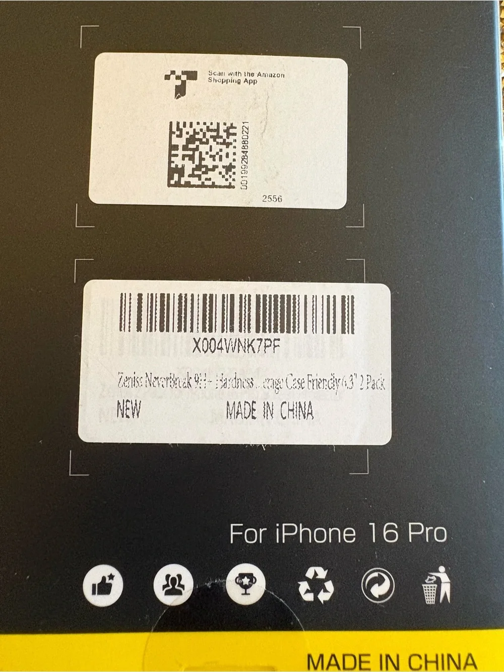 XENISS Clear Screen Protector for iPhone 16 Pro - Yellow Pack. 2 pack
